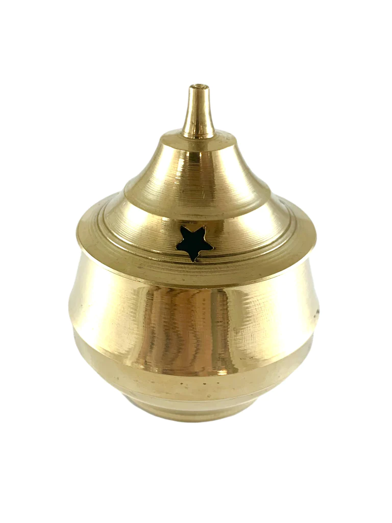 Brass Sindoor Box | Sindur Dibbi/Kumkum Dani, Golden