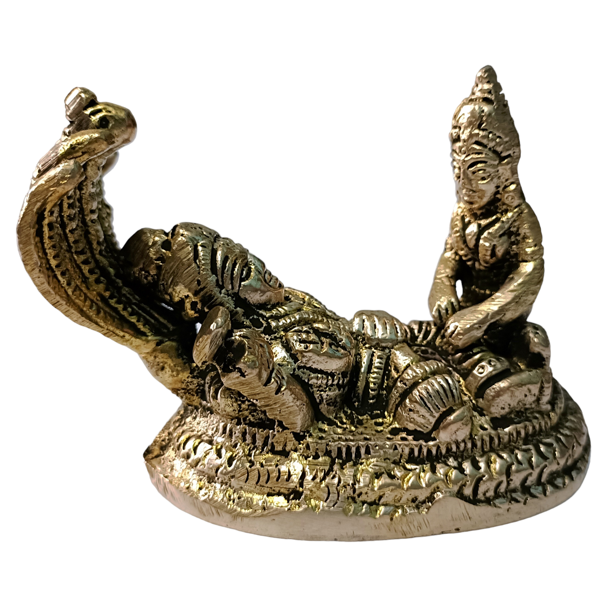 Brass Vishnu Laxmi Statue 3 inch | Idol | Statue