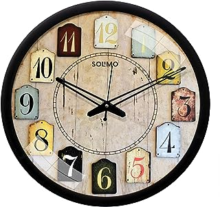 Solimo 12-inch Contemporary Plastic & Glass Wall Clock – Designer