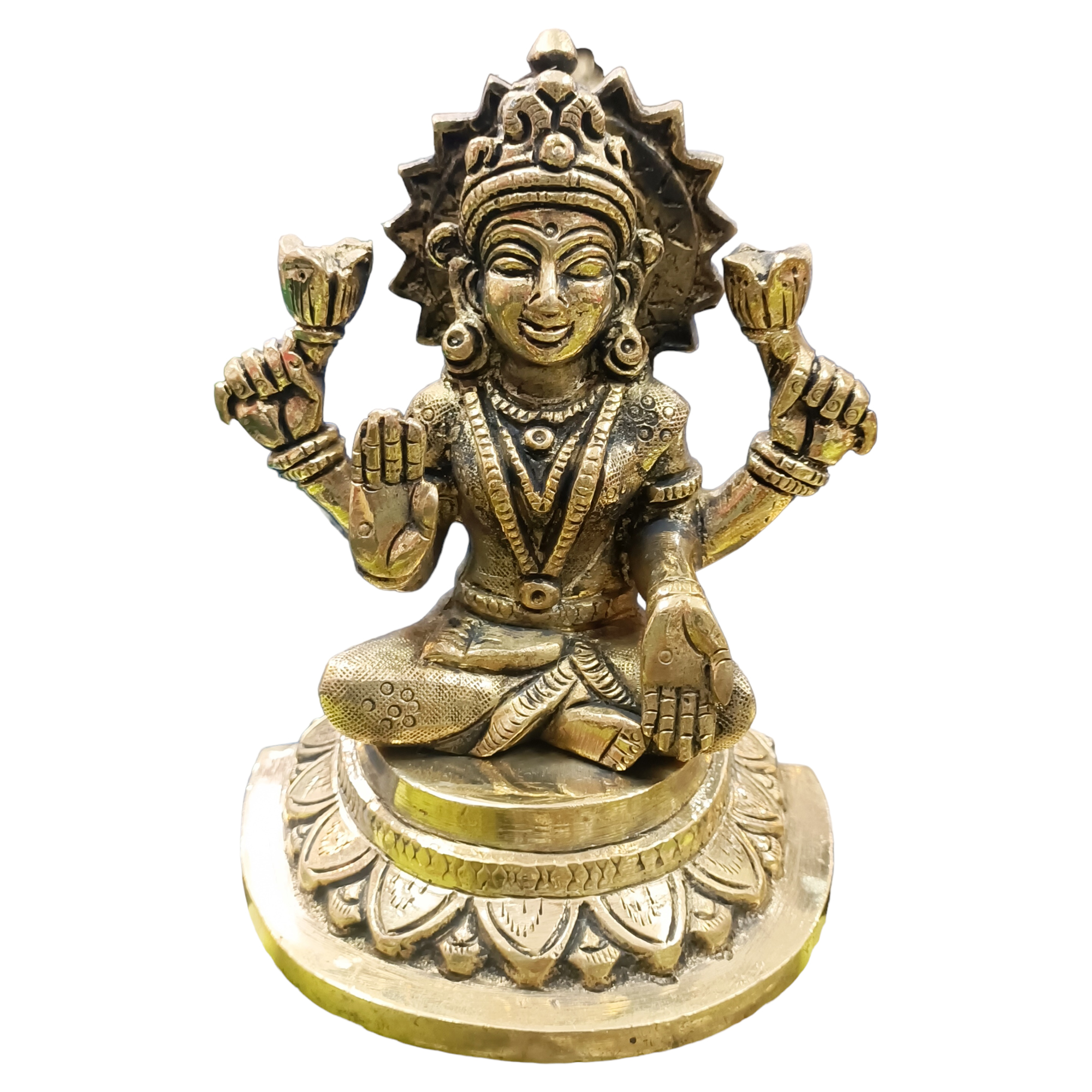 Brass Laxmi Goddess – 16cm