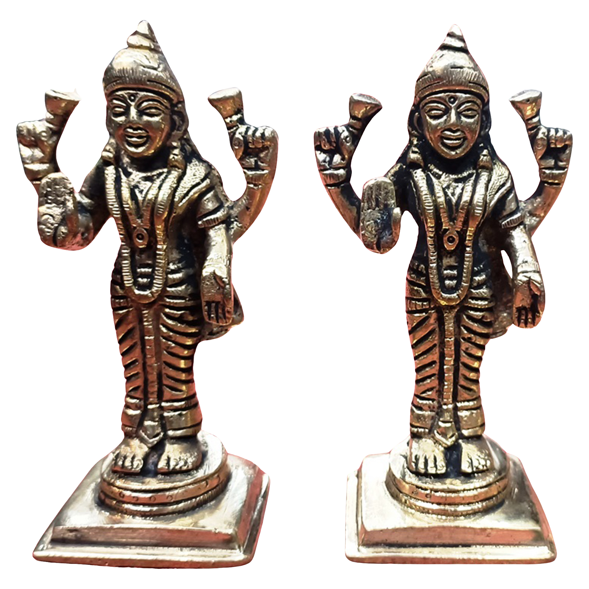 Brass Astadhatu Made Shri Lakshmi Nararayn Idol 8 cms- Set-2