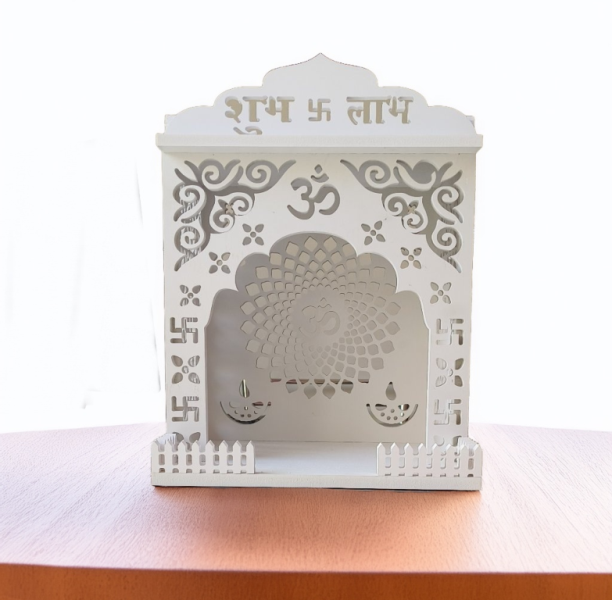 WPC Mandir with CNC Cut Design (Beautiful Wooden Temple, Puja Mandir, Puja Mandap for Home)